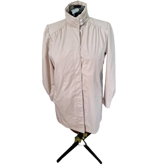 Vintage 80s London Fog Puff Sleeve Overcoat Trench Coat Jacket High Neck 12 - Picture 6 of 9